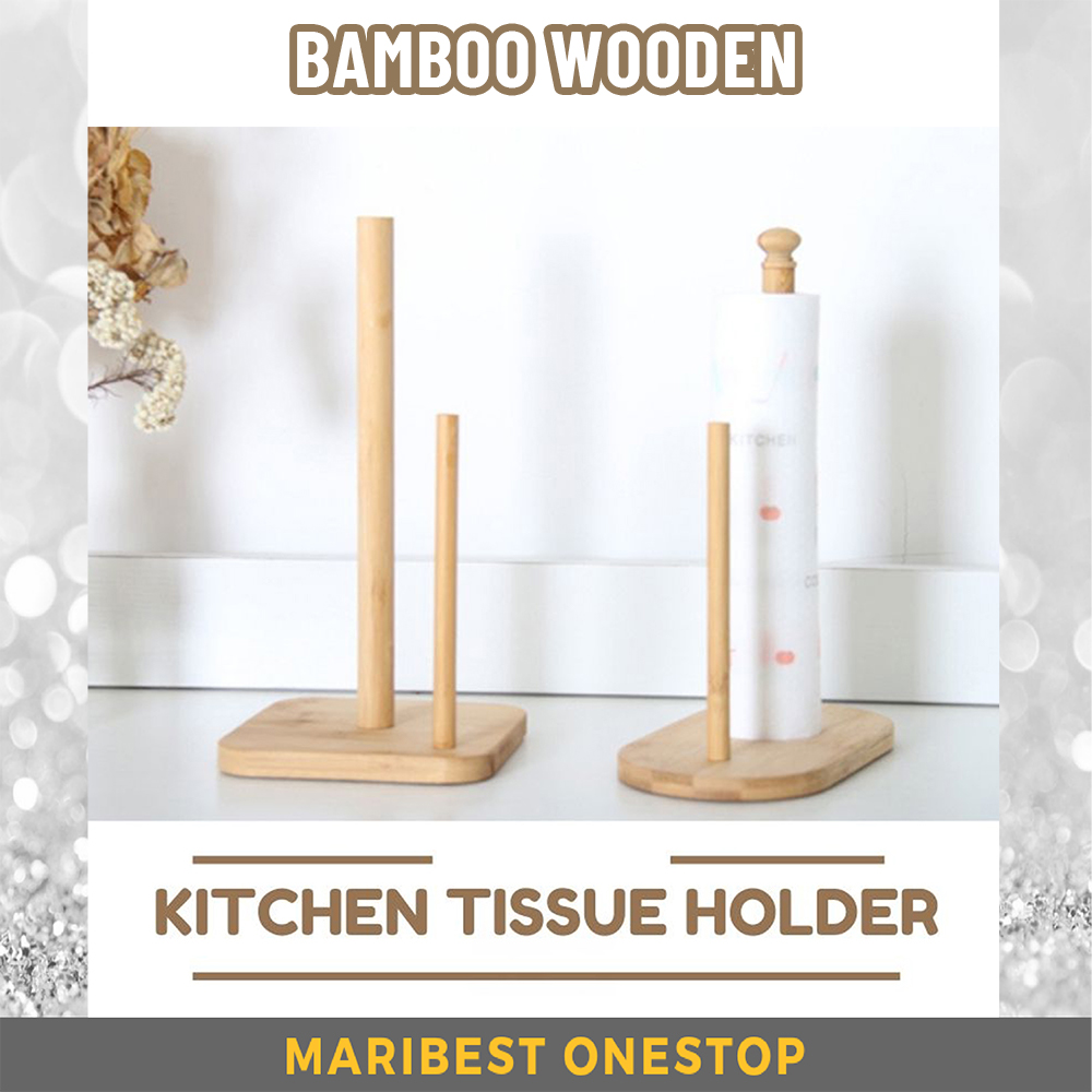 2 Style Wooden Portable Kitchen Tissue Holder Kitchen Towel Holder