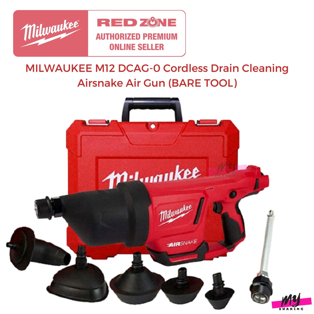 Milwaukee M12 DCAG0 AIRSNAKE Drain Cleaning Air Gun ( Bare Tools