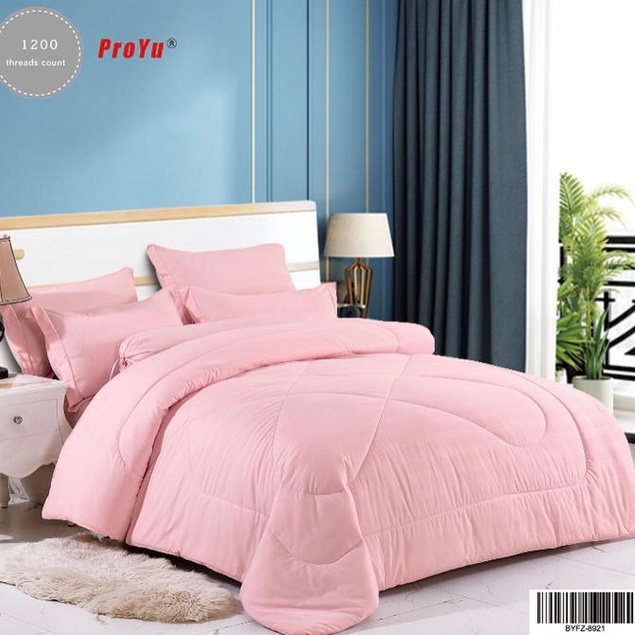 ProYu HQ Cadar Hotel 1200 thread count 7 in 1 With Comforter Set