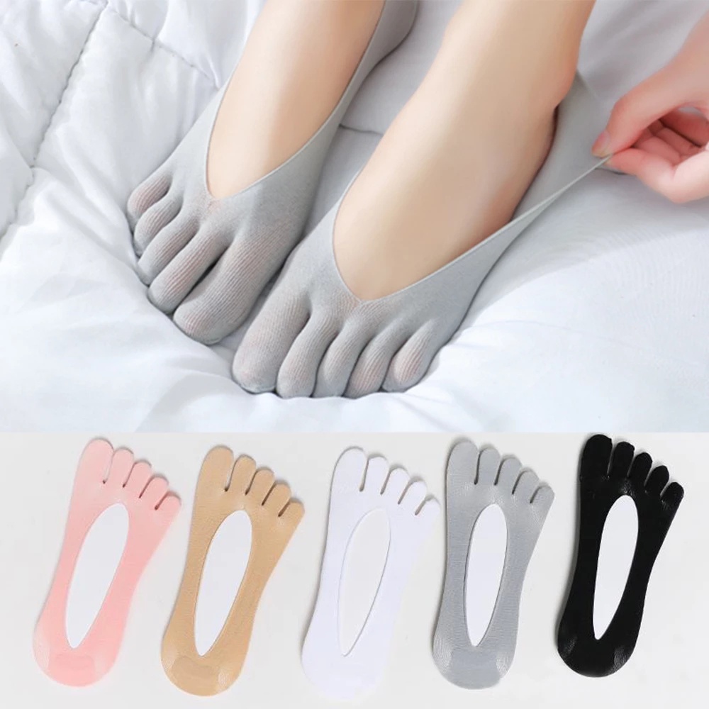 Orthopedic Compression Socks Women's Toe Socks Ultra Low Cut Liner with Gel Tab Breathable/sweat-absorbent/deodorant/invisible