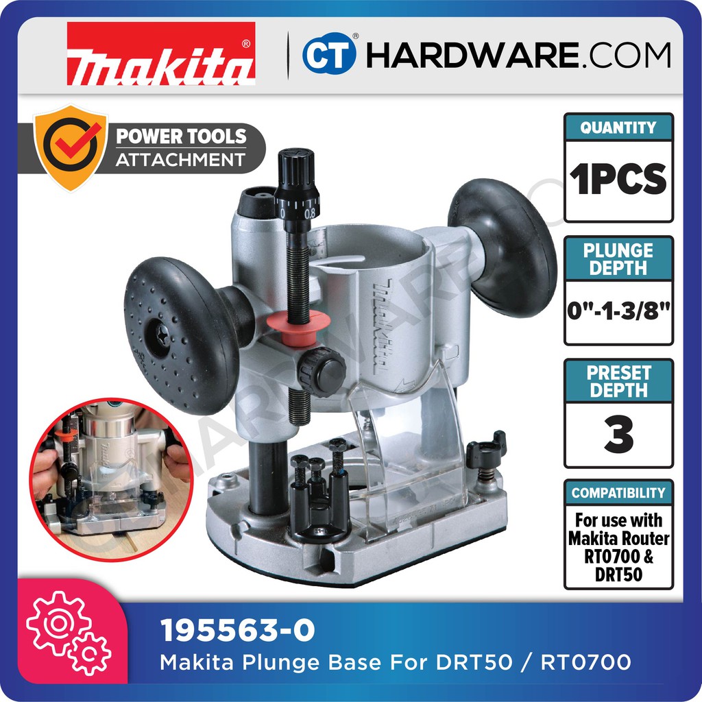 MAKITA 195563-0 PLUNGE BASE FOR DRT50Z & RT0700C COMPACT ROUTER | Shopee