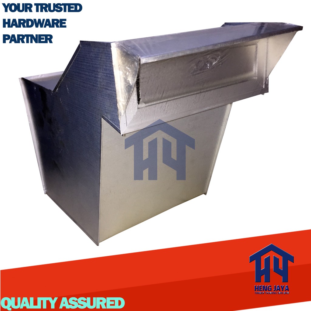 14" Aluminium Letter Box Conceal with Cover/ Peti Surat ...