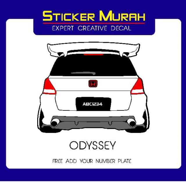 sticker belakang kereta