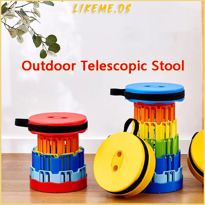 Outdoor Telescopic Stool Retractable Folding Extendable Seat Portable   9c617a7333f90882cea0092acf1d5474