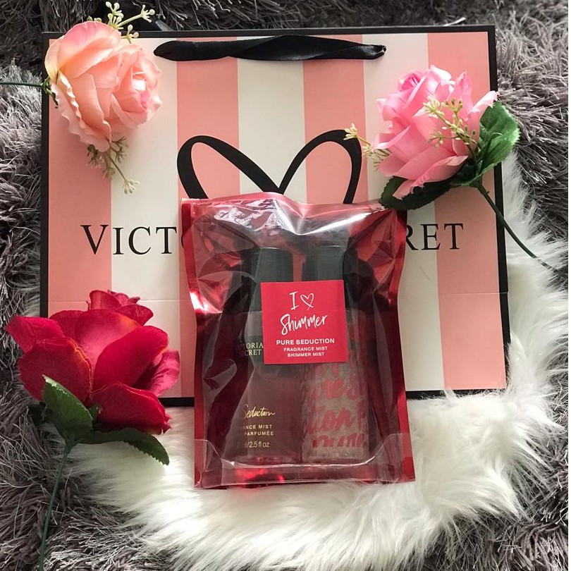 💯 FREE VS PAPER BAG + ORI Rejected Victoria Secret 2in1 Body Mist [Pure Seduction 75ml + Pure Seduction Shimmer 75ml]