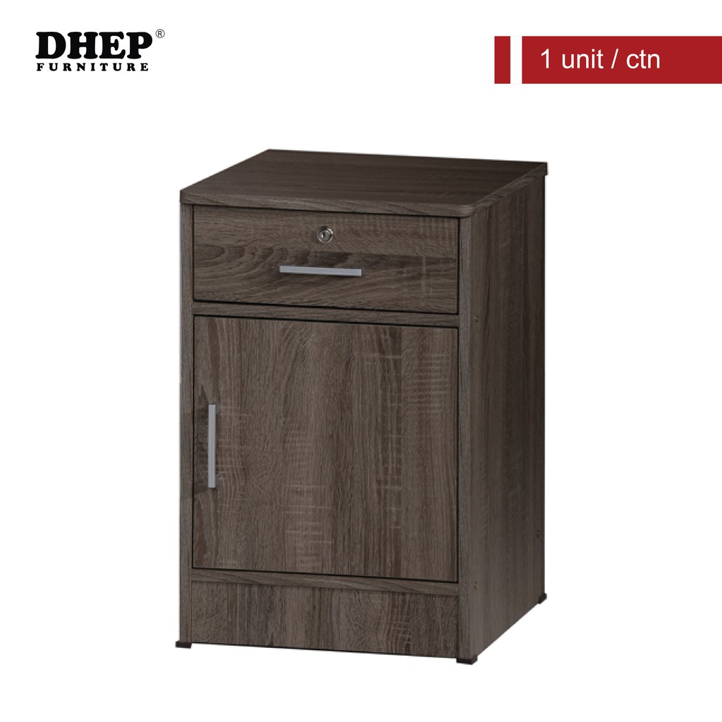 Dhep Furniture Bedside Table With 1 Lock Drawer And 1 Door 2 Colour To Choose Shopee Malaysia