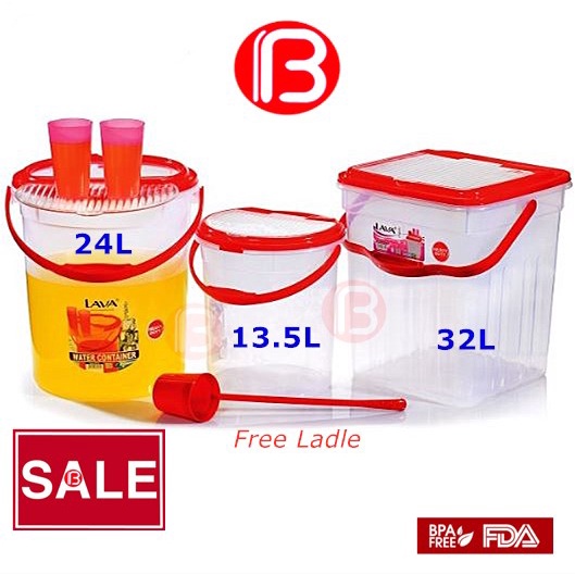 (B Boss) LAVA Juice Container With Scoop / Water Container / Dispenser