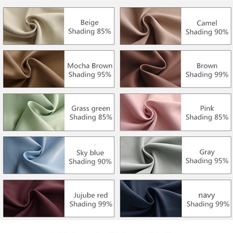 99%blackout curtains LANGSIR for living room bedroom solid color gray