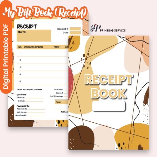 PDF Printable Bill Book PDF Printable Receipt Book A4 Size Shopee