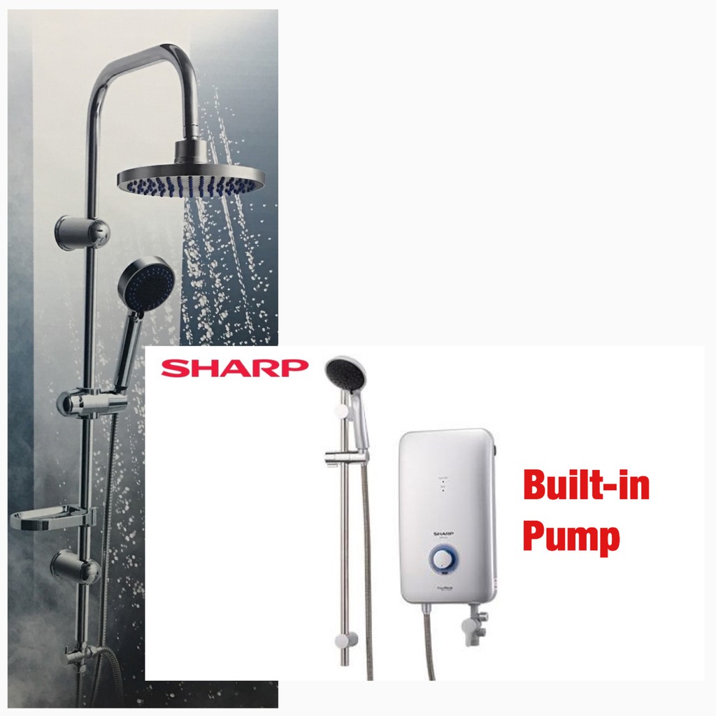 Package Sharp Water Heater With Built In Pump Wh P315n Milux Rain Shower Rs 02 Shopee Malaysia