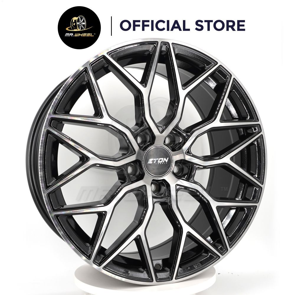 New Sport Rim Eton 5812 18x8 5h112 114 3 Et40 Black Machine Face 18 Inch 18 Inci Mr Wheel