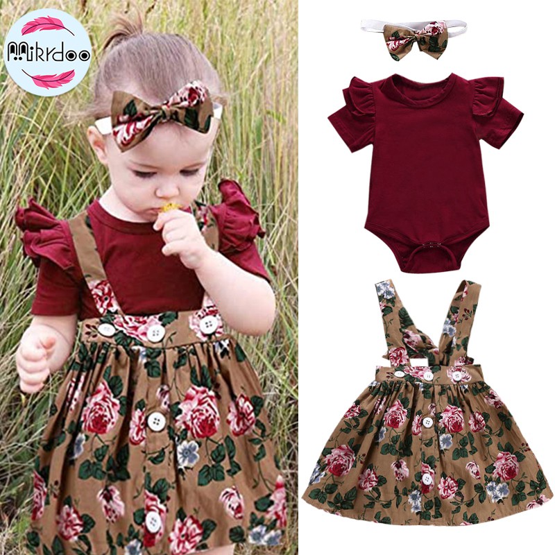 Baby Girl Clothes Newborn Infant Baby Girls Outfits 0-18M Summer Romper Floral Shorts 3Pcs Sets 