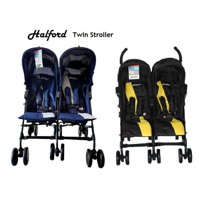 halford stroller twin