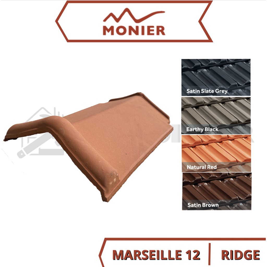 MONIER GCI Marseille 12 Ridge Tile Hip Tile Roof Fittings Clay Roof