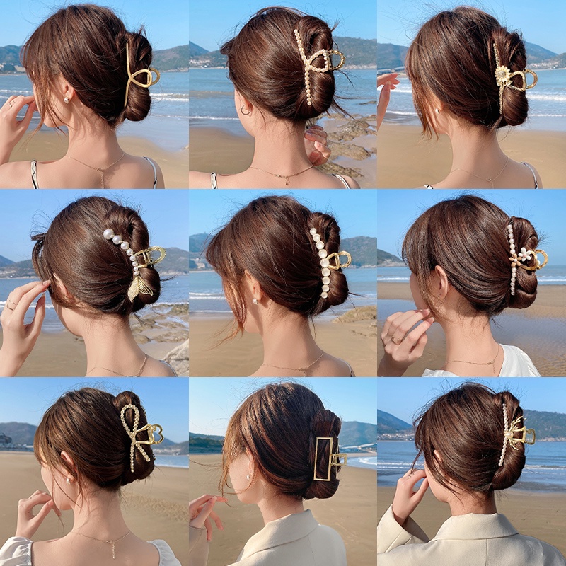 2022 New Hair Accessories Korean Style Hair Clips Exquisite Ladies Go Out  All-match Metal Hair Clip Series Fashion Hair Accessories | Shopee Malaysia