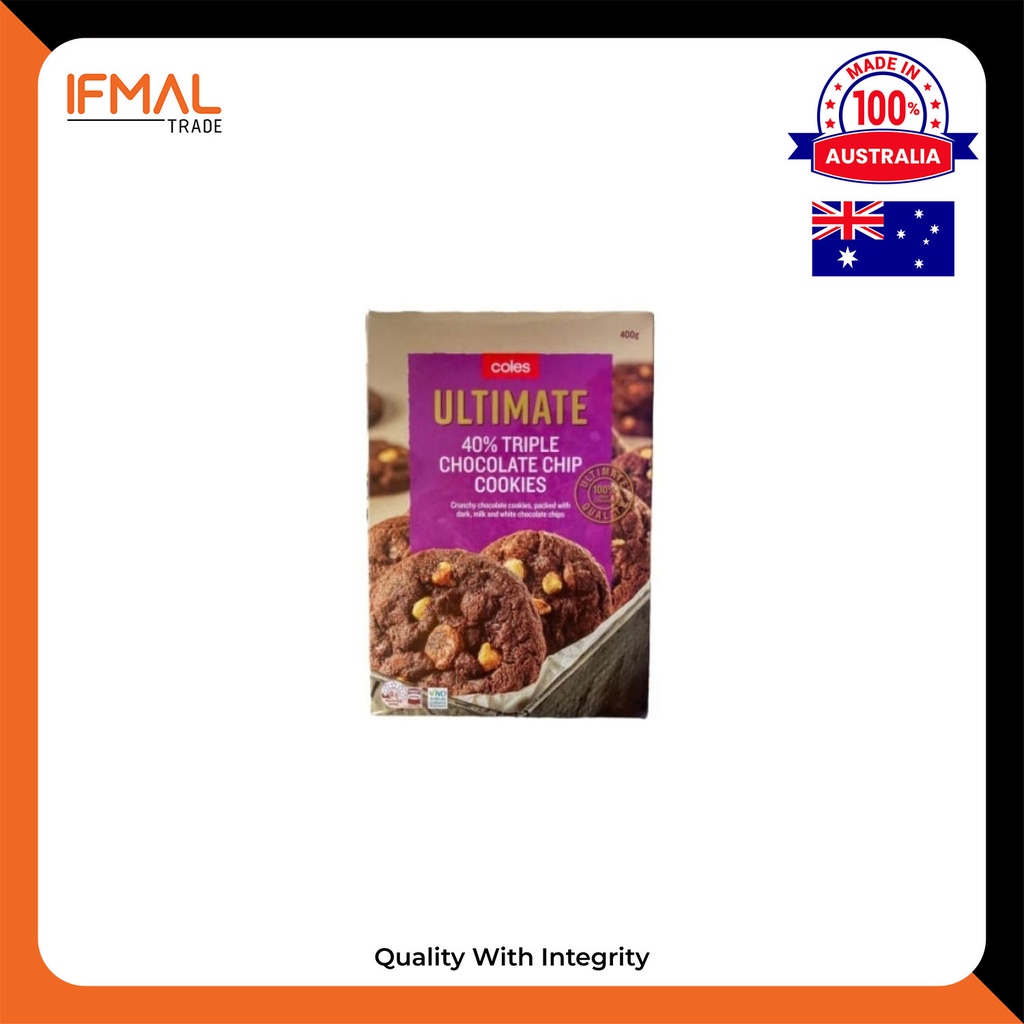 Coles Ultimate 40 Triple Chocolate Chip Cookies 400g Shopee Malaysia