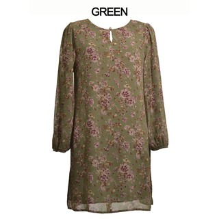 Printed Chiffon Long Blouse Baju Labuh Belah Tepi M to Printed Chiffon Long Blouse Baju Labuh Belah Tepi M to