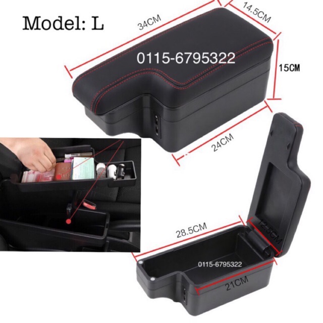 Armrest Model: L Shape NEW 100% Fit MYVI BEZZA AXIA ALMERA 