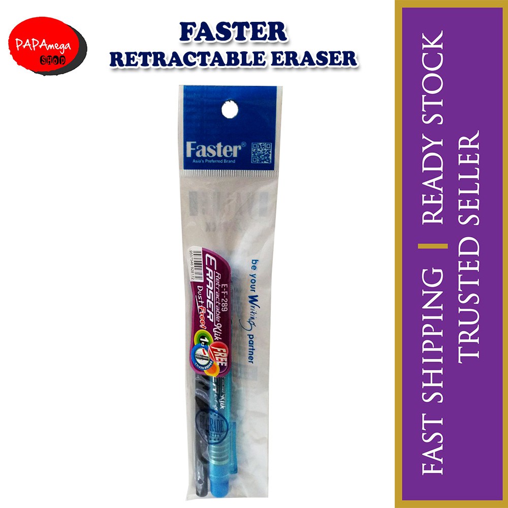 FASTER RETRACTABLE KLIK ERASER (FREE ERASER REFILL) Shopee Malaysia