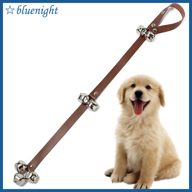 Pet Leather Hanging Rope With Door Bell For Guide Dog Training
