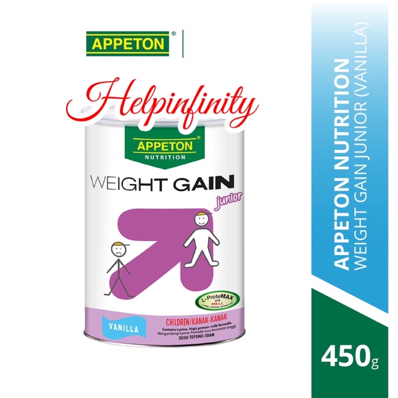 Appeton Weight Gain Powder 450g (Children) Vanila to Increase Child