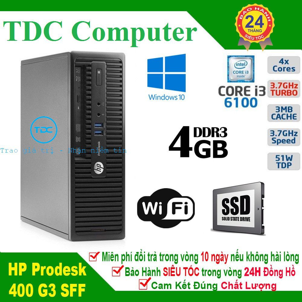 Hp prodesk 400 g3 main h110 desktop case, cpu core i3 6100, 4gb ram ...