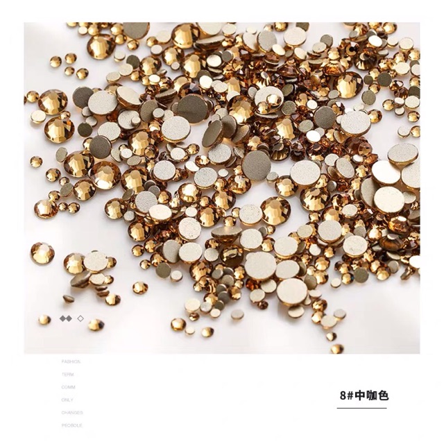 READY STOCK】Swarovski Rhinestone Crystal NON-hotfix smoked topaz Coffee brown 烟黄 平底钻 水钻 manik DIY /Clothing/Hijab/nail