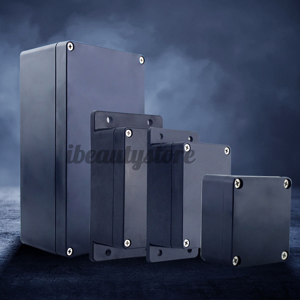 6 Size ABS Black Plastic Electronics Project Box Enclosure Hobby Case