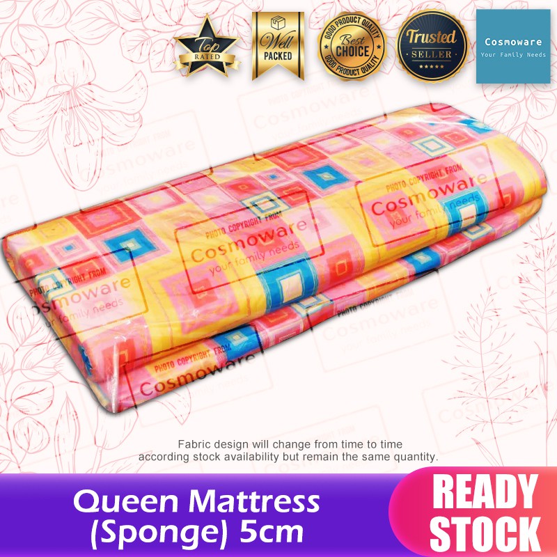 Tilam Nipis Queen (5cm) / Queen Mattress (Sponge) [READY STOCK