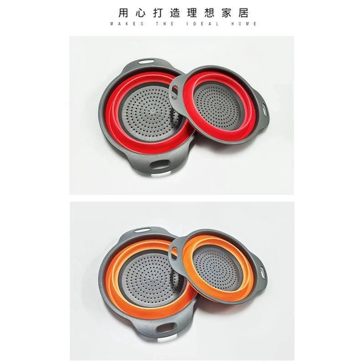 Foldable Strainer Fruit Vegetable Washing Basket Colander Dish Drainer Silicon Colander