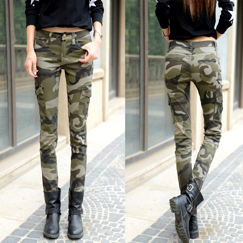 plus size camo skinny jeans