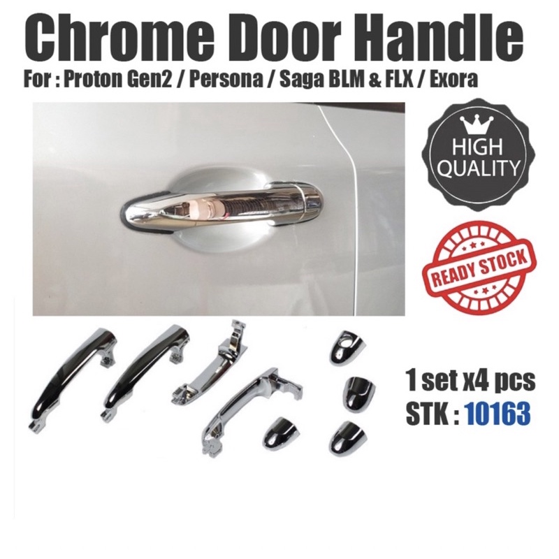 Chrome Door Handle for Proton Persona / Gen2 / Saga BLM & FLX / Exora