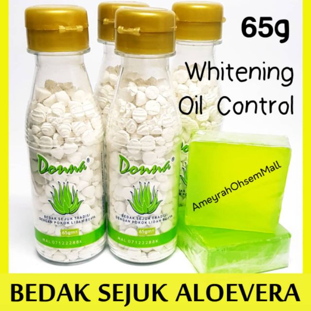 Buy Bedak Sejuk Aloevera/ Lidah Buaya Oil Control u0026 Whitening 