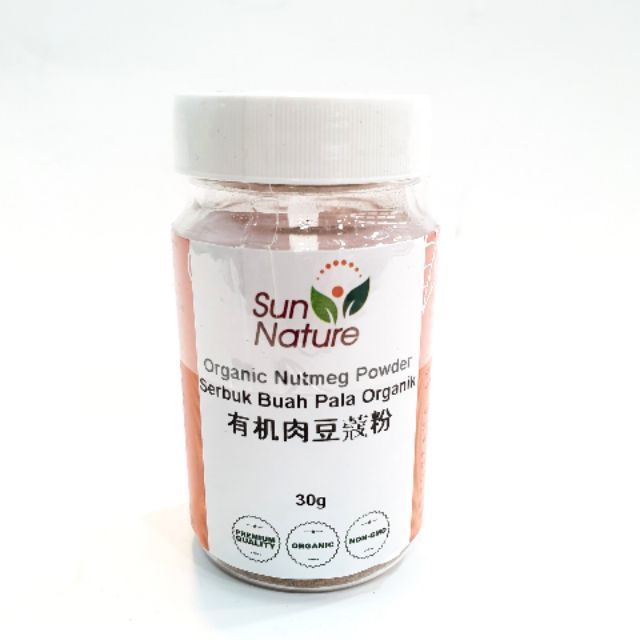 Sun Nature Organic Nutmeg Powder 有机肉豆蔻粉30g Shopee Malaysia