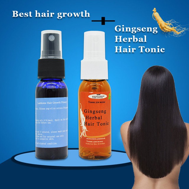 2 Pcs Fast Hair Growth Essence Oil And Mustache Care Products Anti