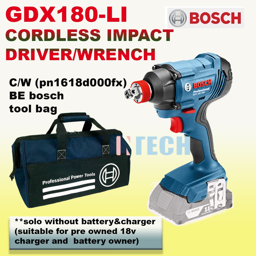 Bosch Gdx180 Li Cordless Impact Driver Wrench Gdx180li Solo C