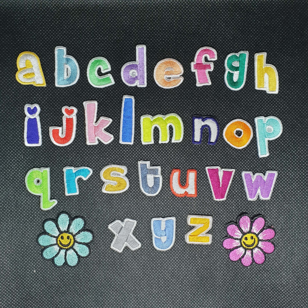 alphabet patches /individually sold iron on tshirt sticker/embroidery
