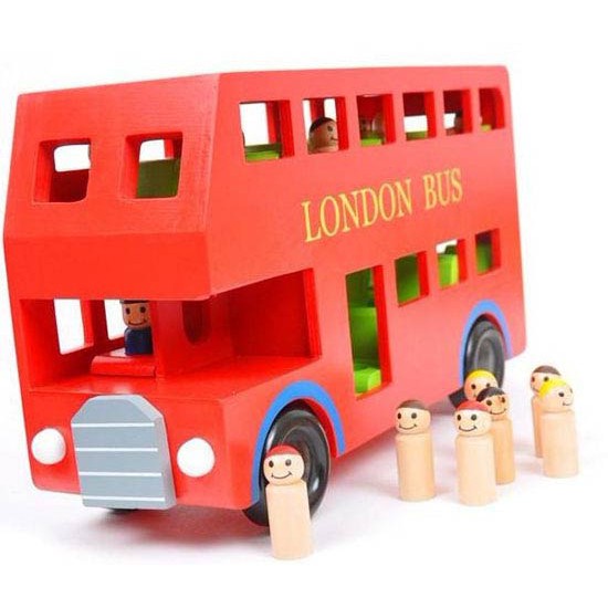 wooden london bus toy