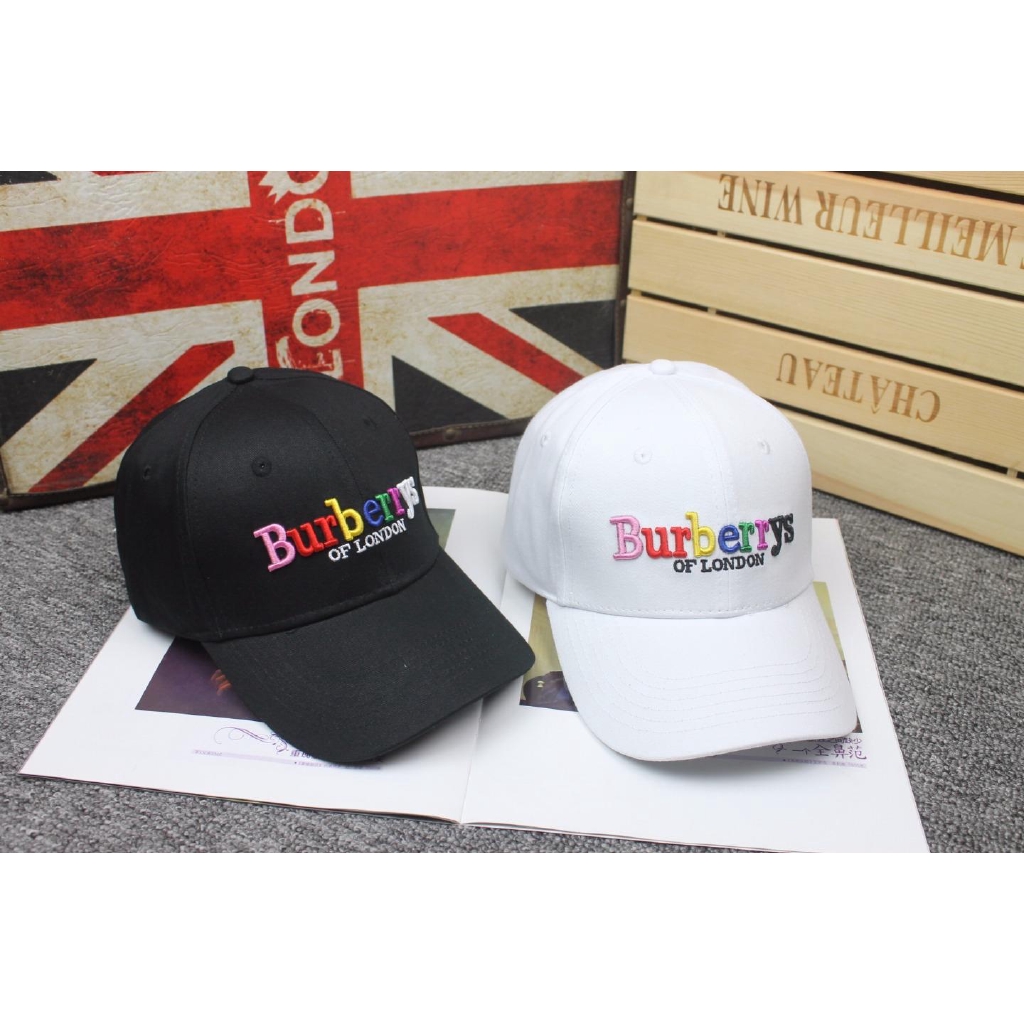 white burberry hat