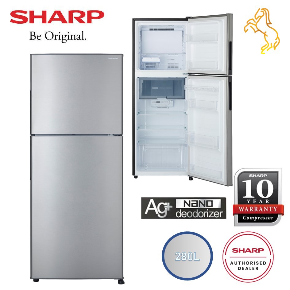 Sharp 280L 2 Door Refrigerator Fridge SJ285MSS NON INVERTER /SJ286MSS ...