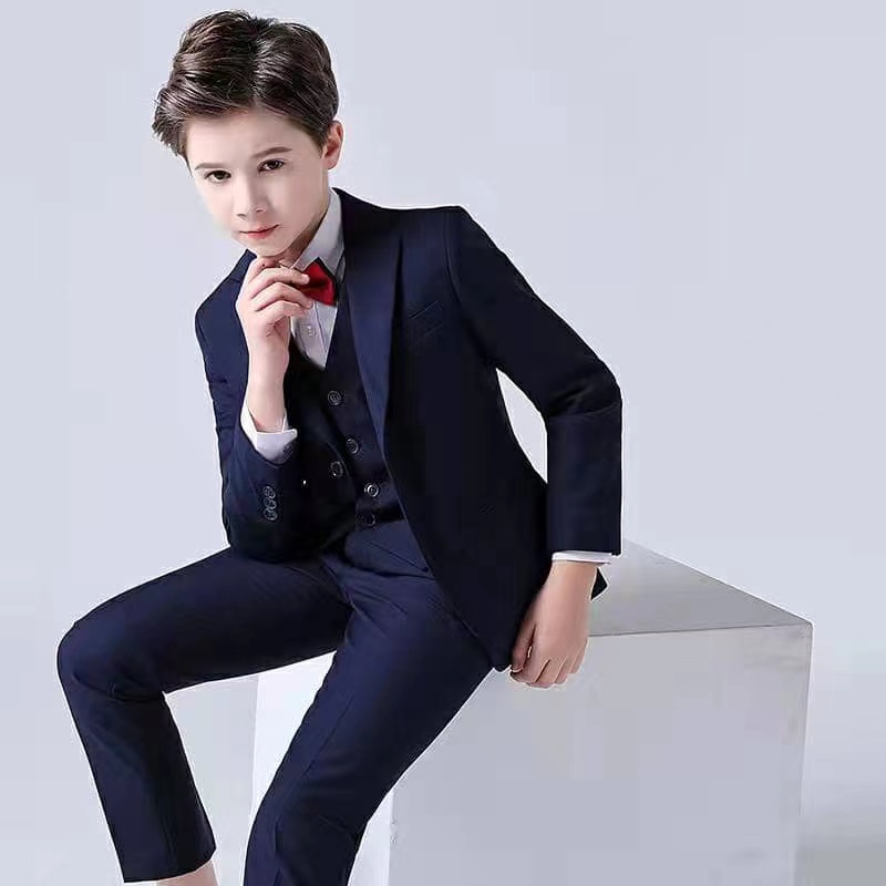 Kids Boy Coat Formal Blazer 5Pcs Set Clothing /Dinner/Wedding