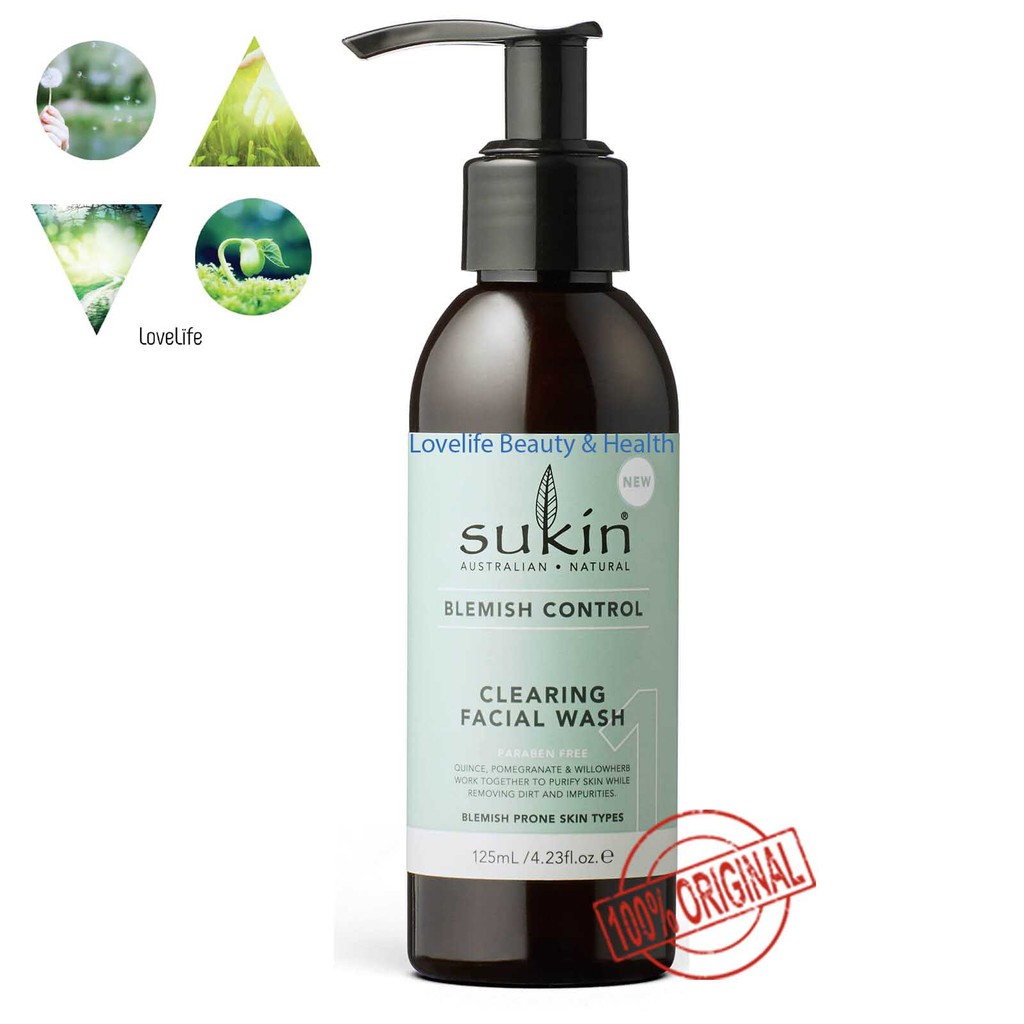 sukin blemish face wash