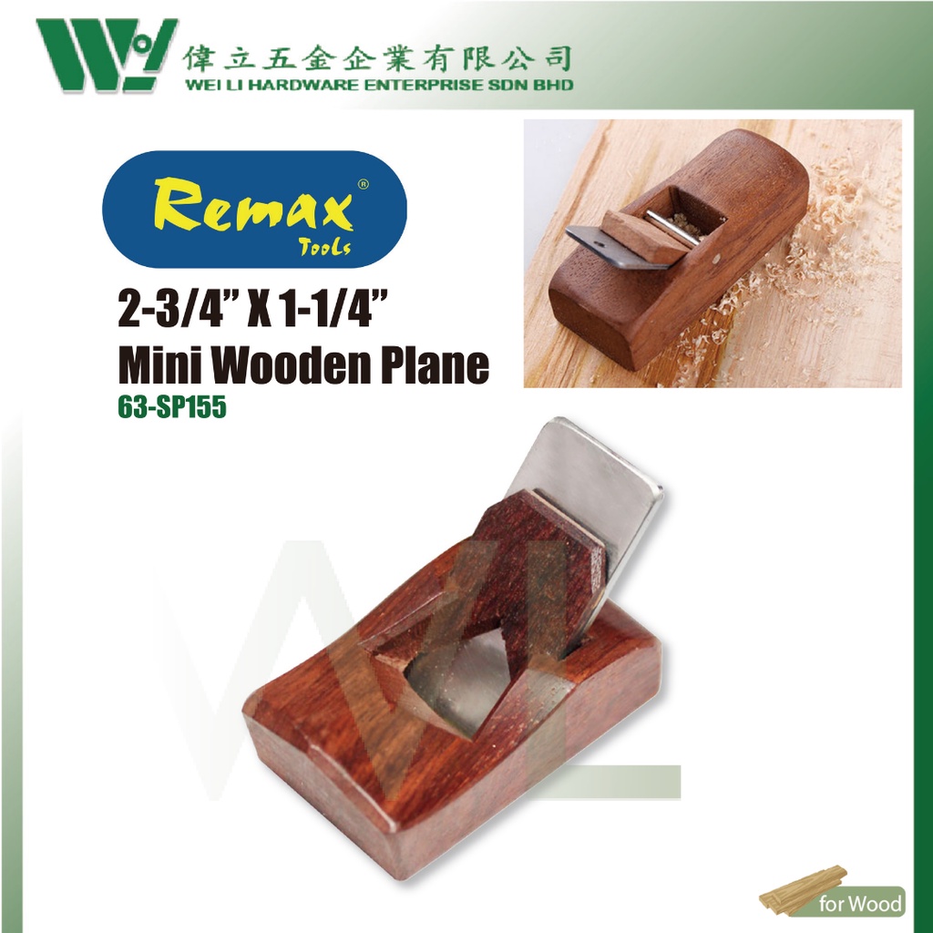 REMAX HK Style Mini Woodworking Planer (63-SP155)/ Woodworking Tools / mini Ketam Kayu manual / mini wood planer