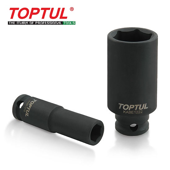 TOPTUL DR. 6PT Flank Deep Impact Sockets Metric KABE Series (3/8