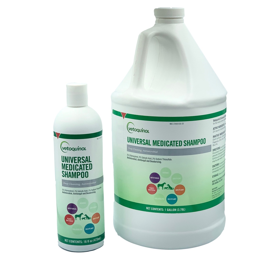 Vetoquinol Universal Medicated Shampoo for Dogs Cats 110473ml