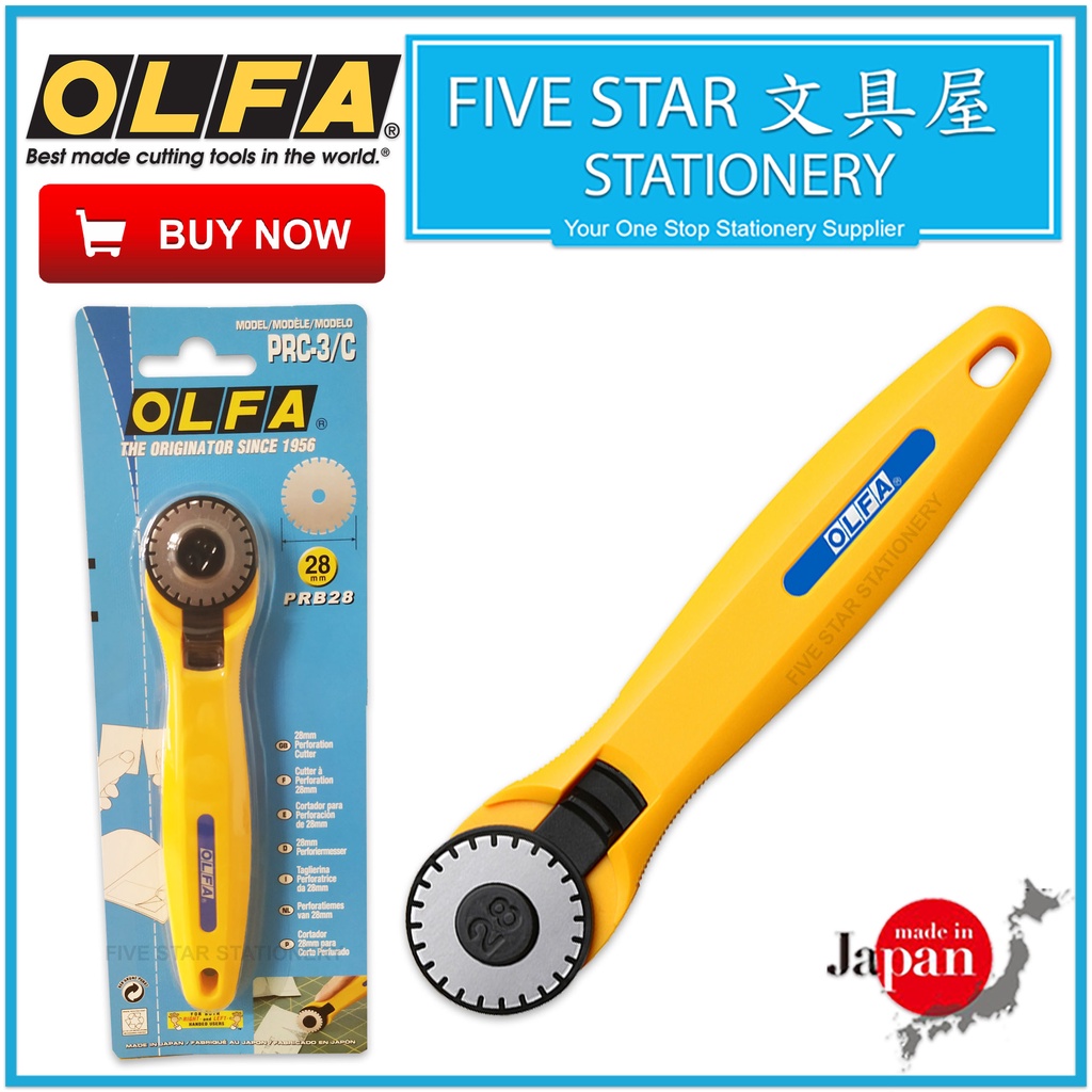 OLFA PRC3/C 28mm Perforation Cutter Stationary Cutter Craft Art Line
