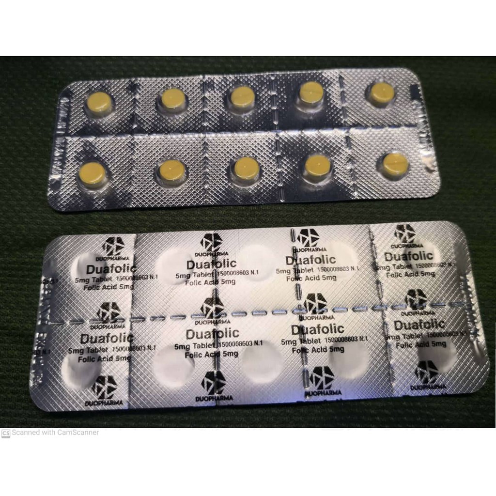 Exp 10 2023 Duopharma Folic Acid 5mg Duafolic Tab 1x10 S Malaysia