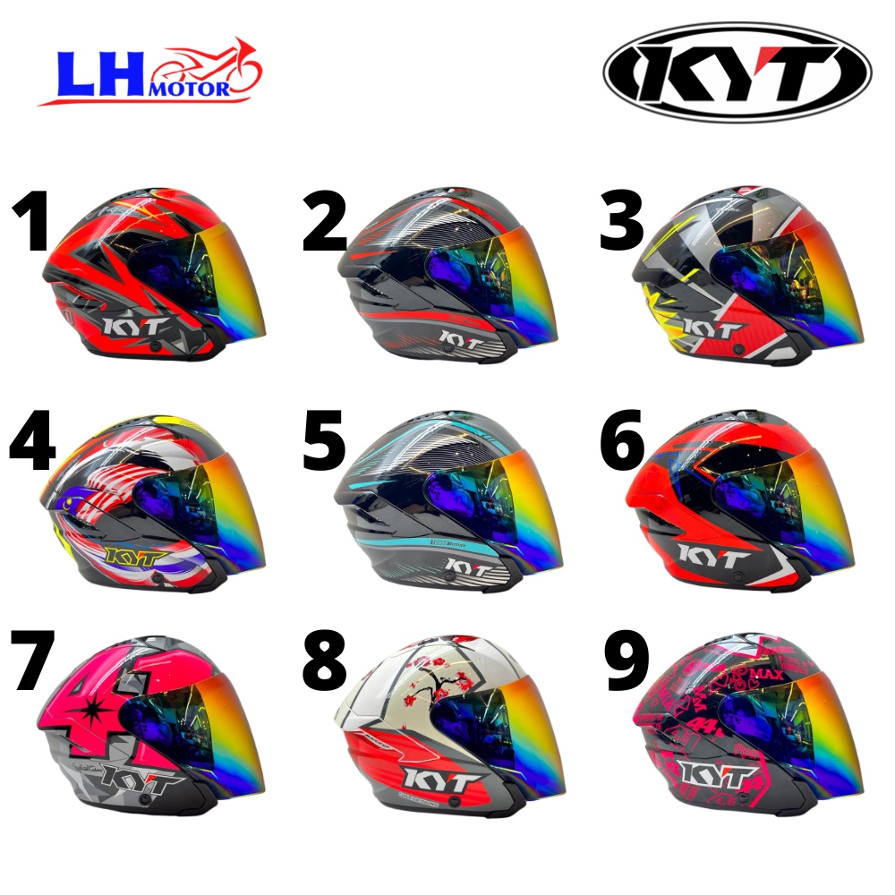 Helmet Kyt Nfj New Model Limited Edition NFJ SE Open Face Double Visor