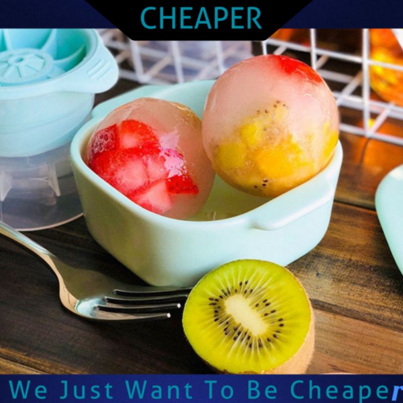 Silicone Ice Ball Mold Acuan Bola Ice Ais Pembuat Bola Ais Wiski Kotak Ais Bulat Kotak Cetakan Ais Batu
