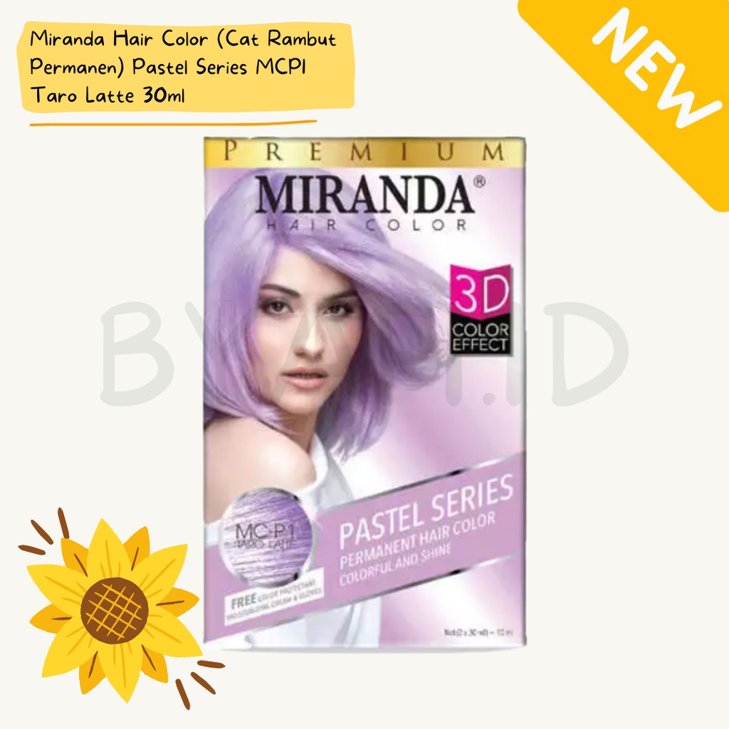 (New) Miranda Hair Color (Permanent Hair Paint) Pastel Series MCP1 Taro ...